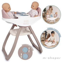 SMOBY Baby Nurse Krzesełko do Karmienia dla Bliźniąt Lalek