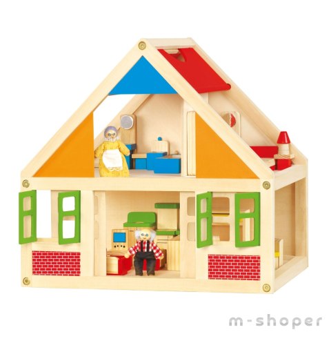 Viga Toys Drewniany Domek Dla Lalek