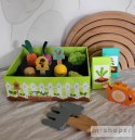 TOOKY TOY Drewniany Ogródek Warzywny Montessori Grządka Zestaw Ogrodnik