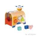 TOOKY TOY Drewniany Sorter Kształtów Krówka Klocki Kształty 6 el.