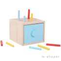 Tooky Toy Drewniana Kostka Edukacyjna Szuflada Pudełko Montessori Sorter Nauka Kolorów 4w1 3 szt.