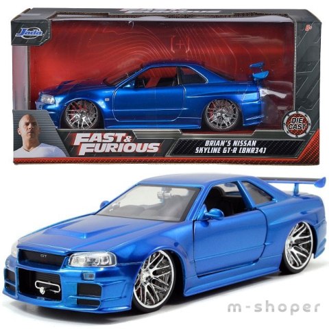 JADA Szybcy i Wściekli Brian's Nissan Skyline GT-R 1:24 Samochód