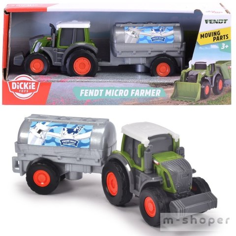 DICKIE Farm Traktor Fendt Maszyna z Cysterną na Mleko 18cm