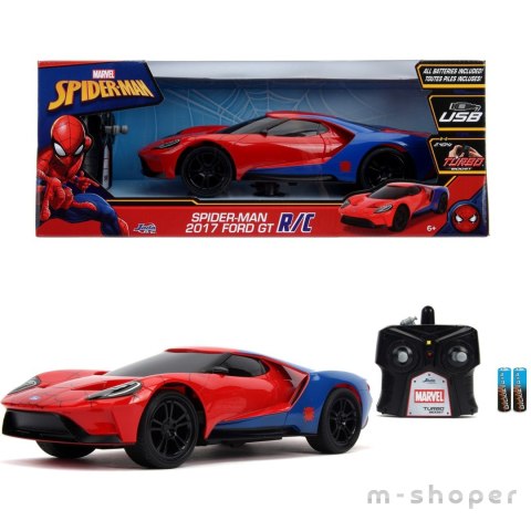 JADA Marvel Spiderman Samochód Ford GT RC 1:16 Zdalnie Sterowany