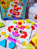 TOOKY TOY Puzzle 4 w 1 Układanka Klocki Mntessori