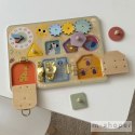 TOOKY TOY Tablica Manipulacyjna Zamki Zębatki Sorter Zegar