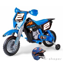 FEBER Motocykl Cross Pojazd na Akumulator RIDER 6V dla Dzieci + Kask