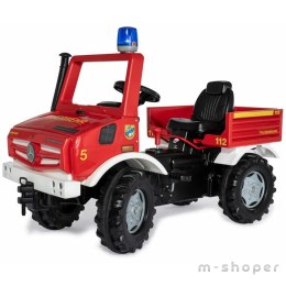 Rolly Toys Unimog Mercedes Benz Samochód na pedały Straż + Kogut