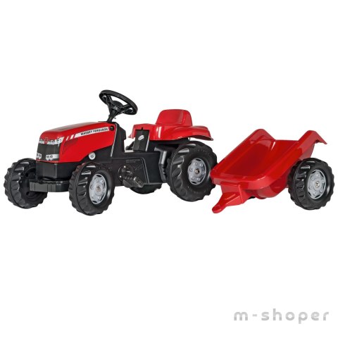 Rolly Toys rollyKid Traktor na pedały Massey Ferguson z przyczepką