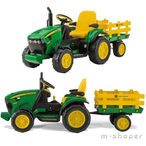 Traktor Na akumulator Peg Perego John Deere Power Pull z Przyczepą